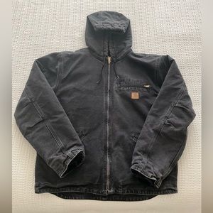 Carhartt Sierra Sandstone Jacket (black) - Sherpa Lined - Mens Size L